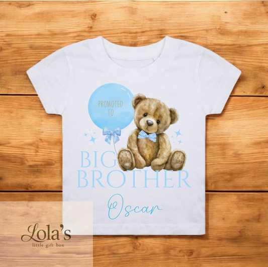 Big Brother Teddy Bear Sibling Tshirt